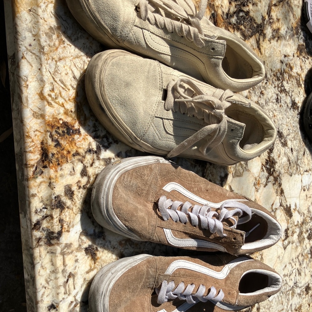 Vans Men's Beige and Tan Sneakers